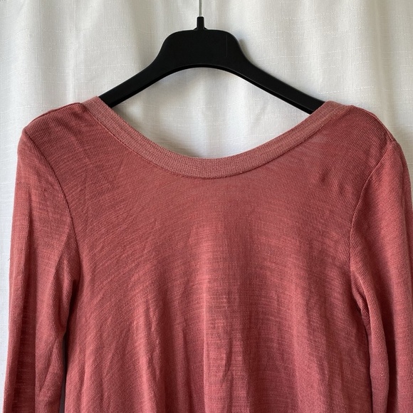Free People Beach Beatnik Tunic Top Rose Coral Size Small Raw Hem - Picture 2 of 10